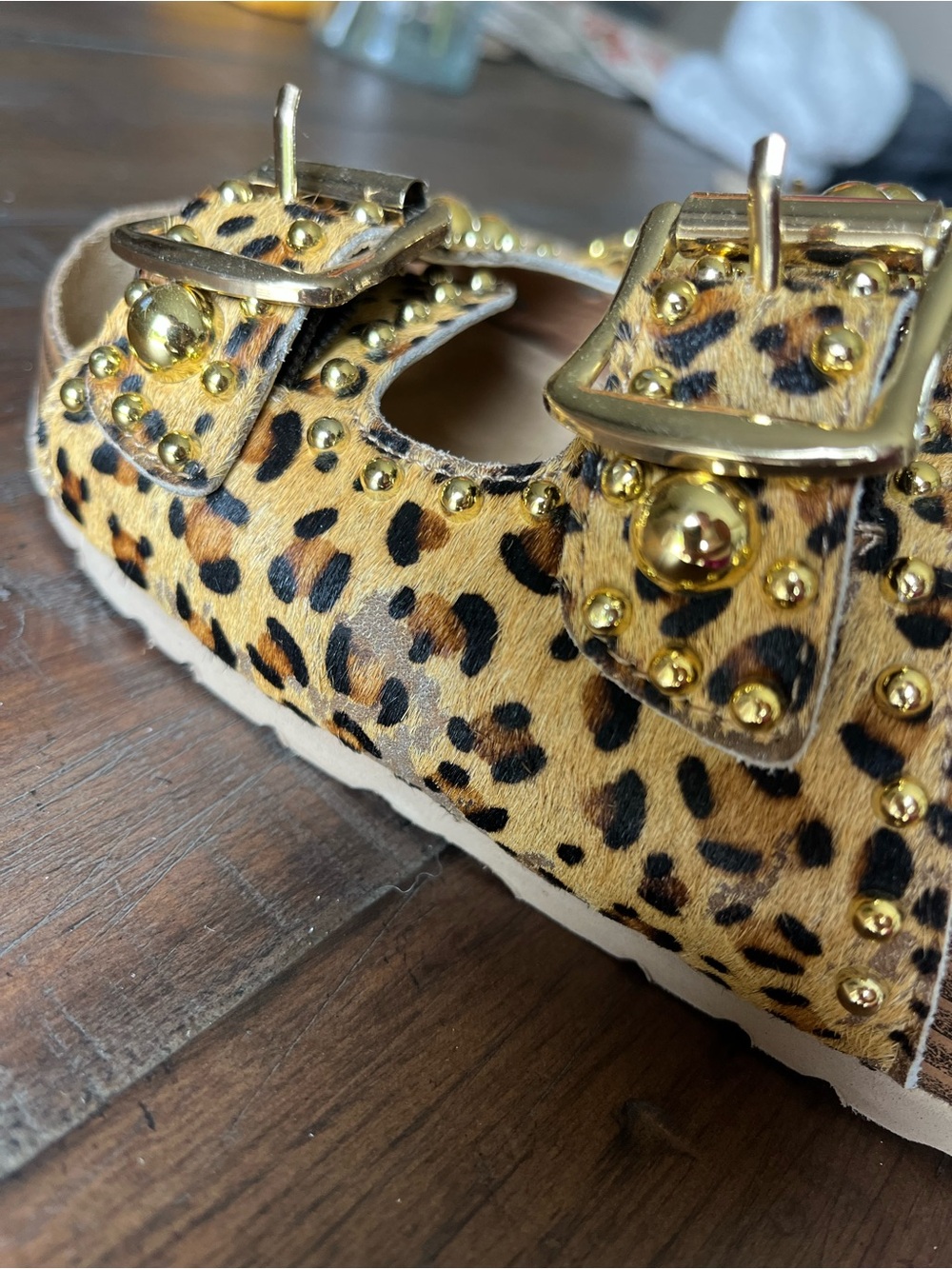 Myra Bag Ladies Cheetah Print Crum Slide Sandals - Picture 5 of 14